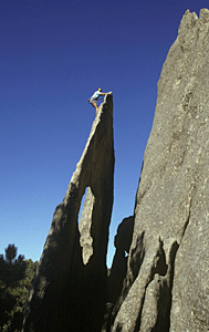 Bruce climbs Picture Window, Mount Rushmore, South Dakota