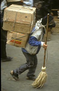 boy using tump line