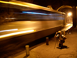 Tass photographing Guanajuato tunnels